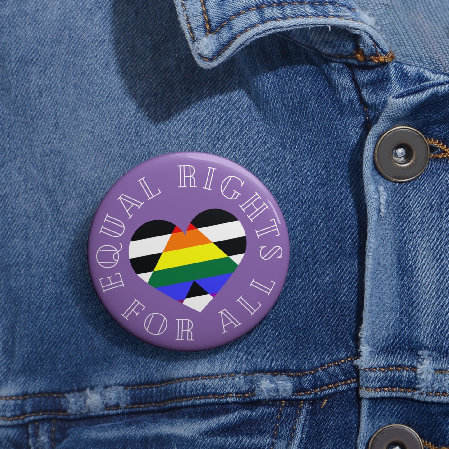 Equal Rights for All Logo Button Pin