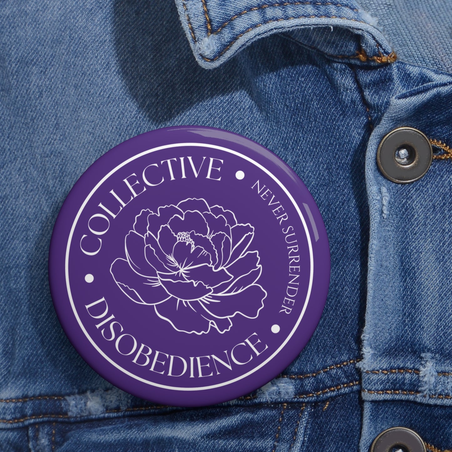 Collective Disobedience Logo Button Pin
