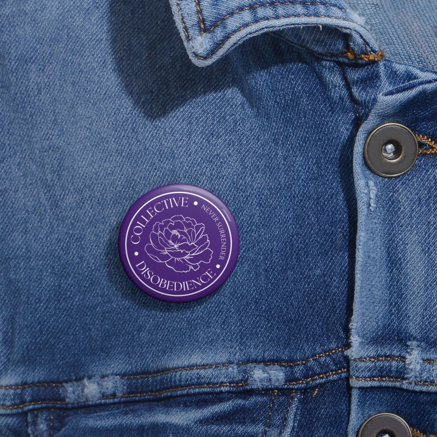 Collective Disobedience Logo Button Pin