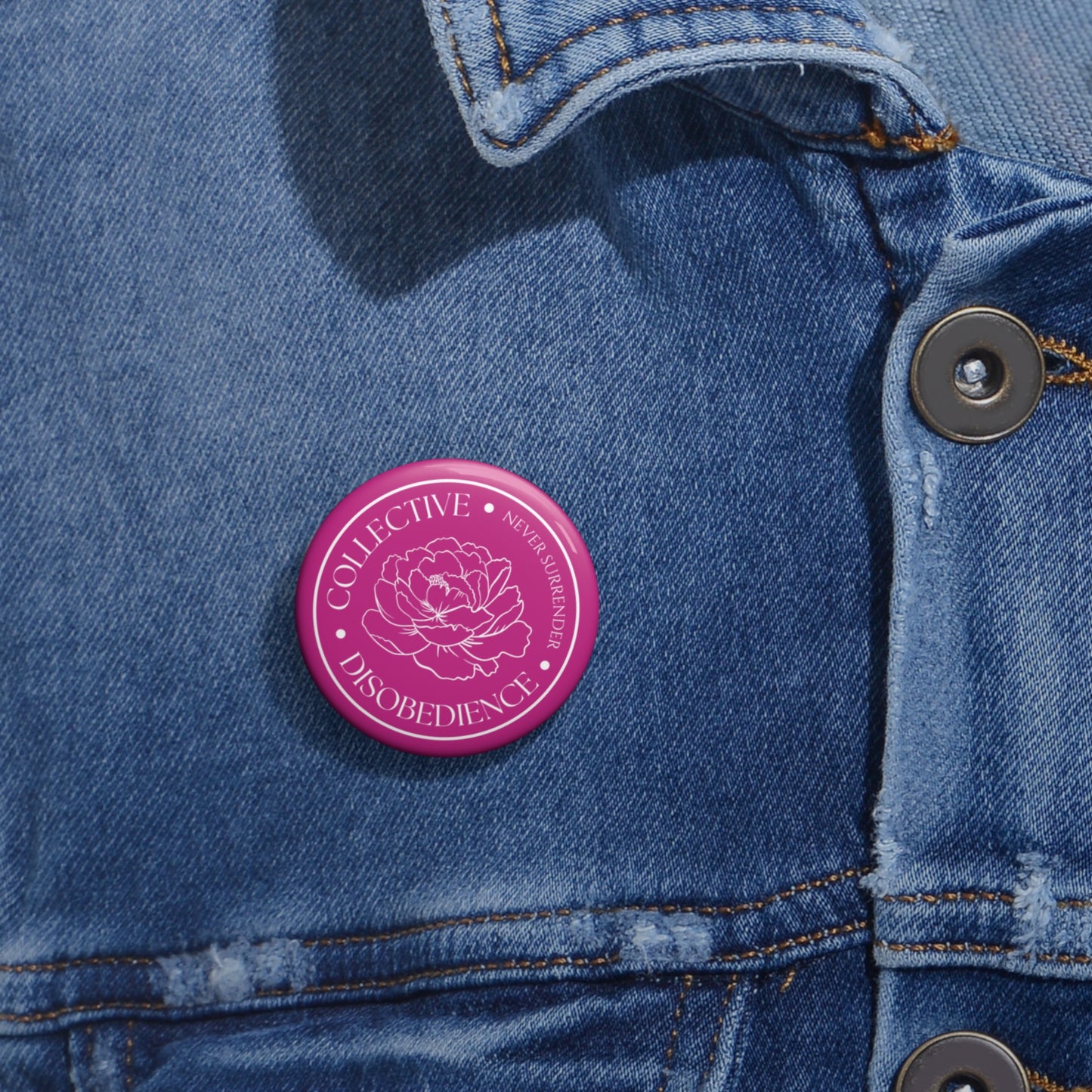 Collective Disobedience Logo Button Pin