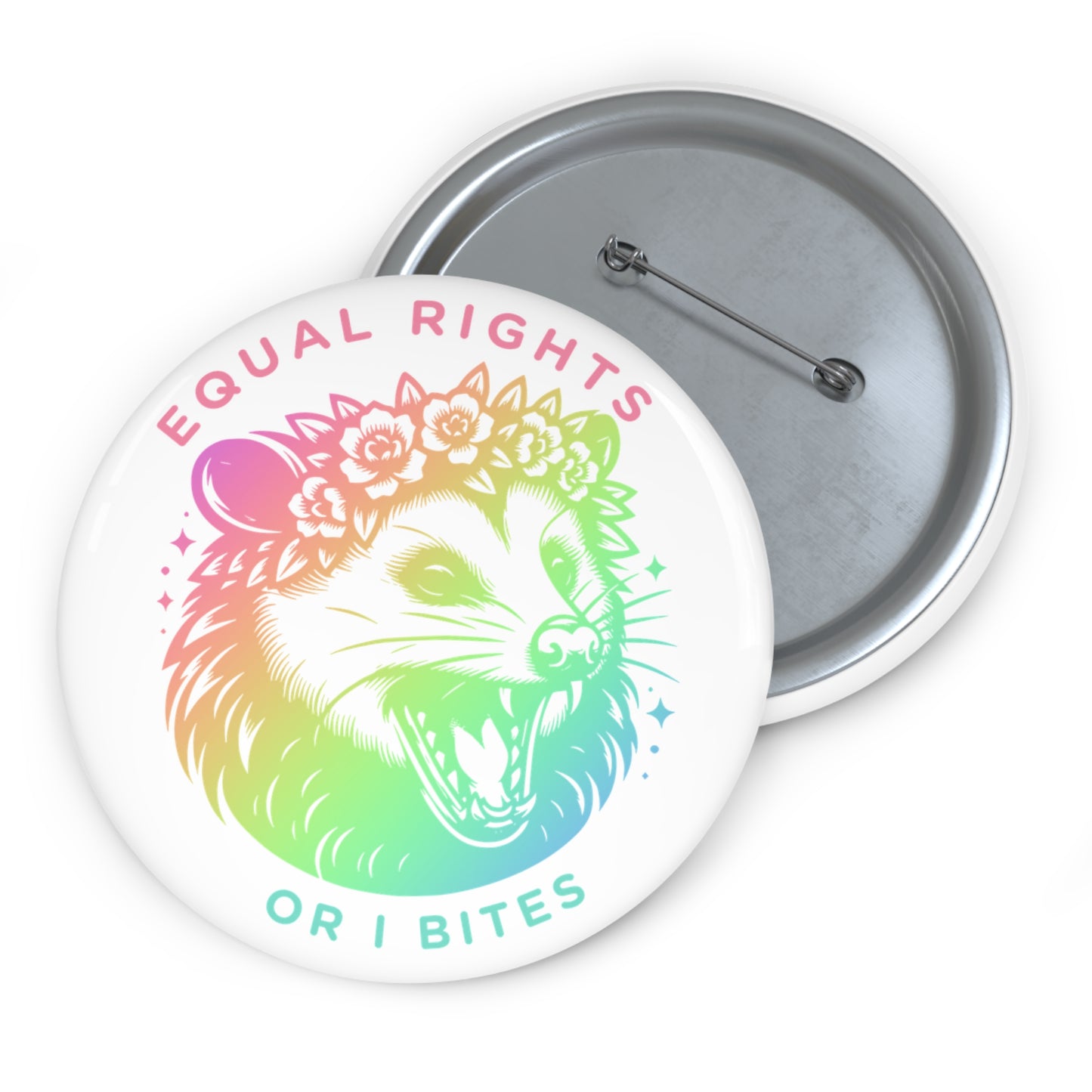 Equal Rights or I Bites Button Pin