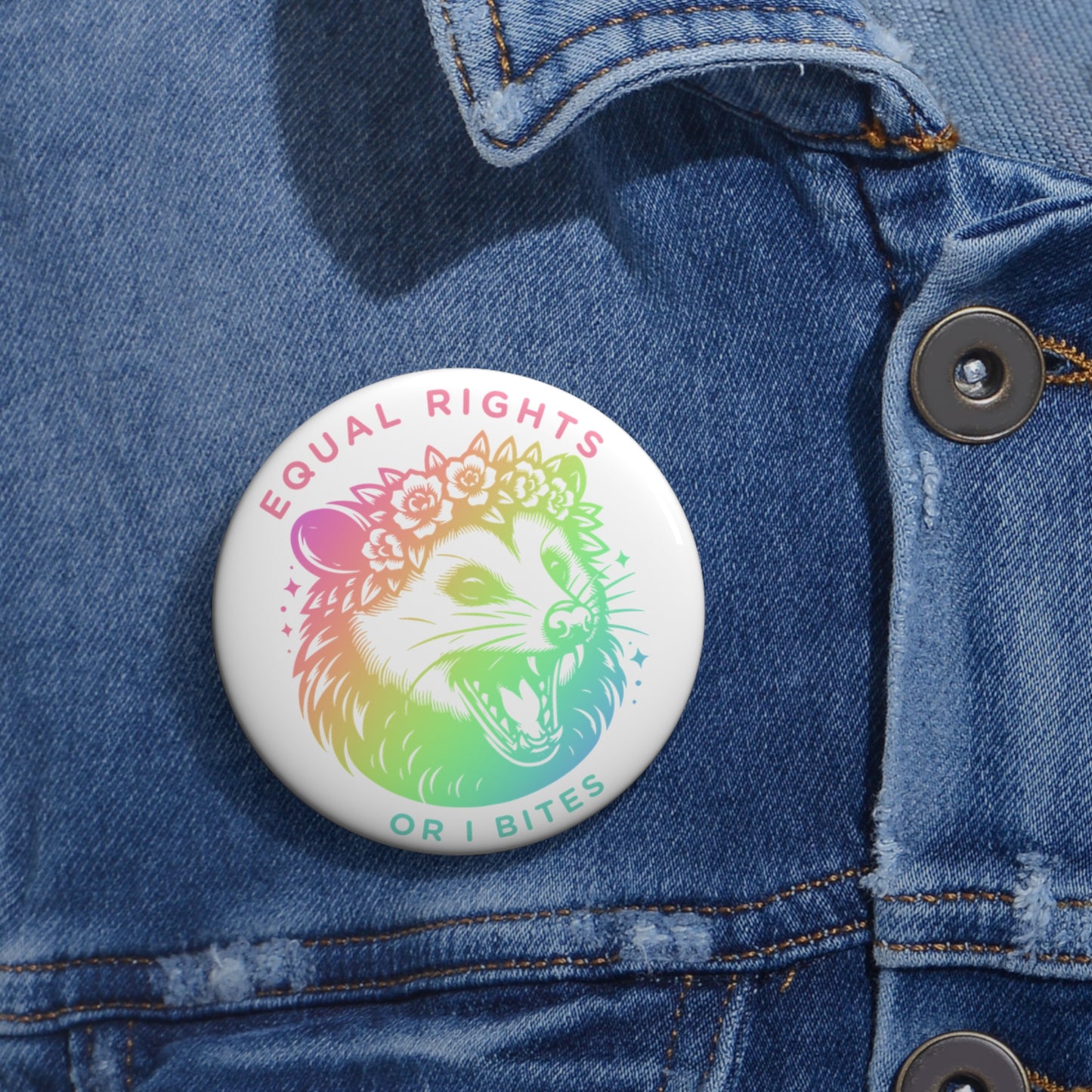 Equal Rights or I Bites Button Pin