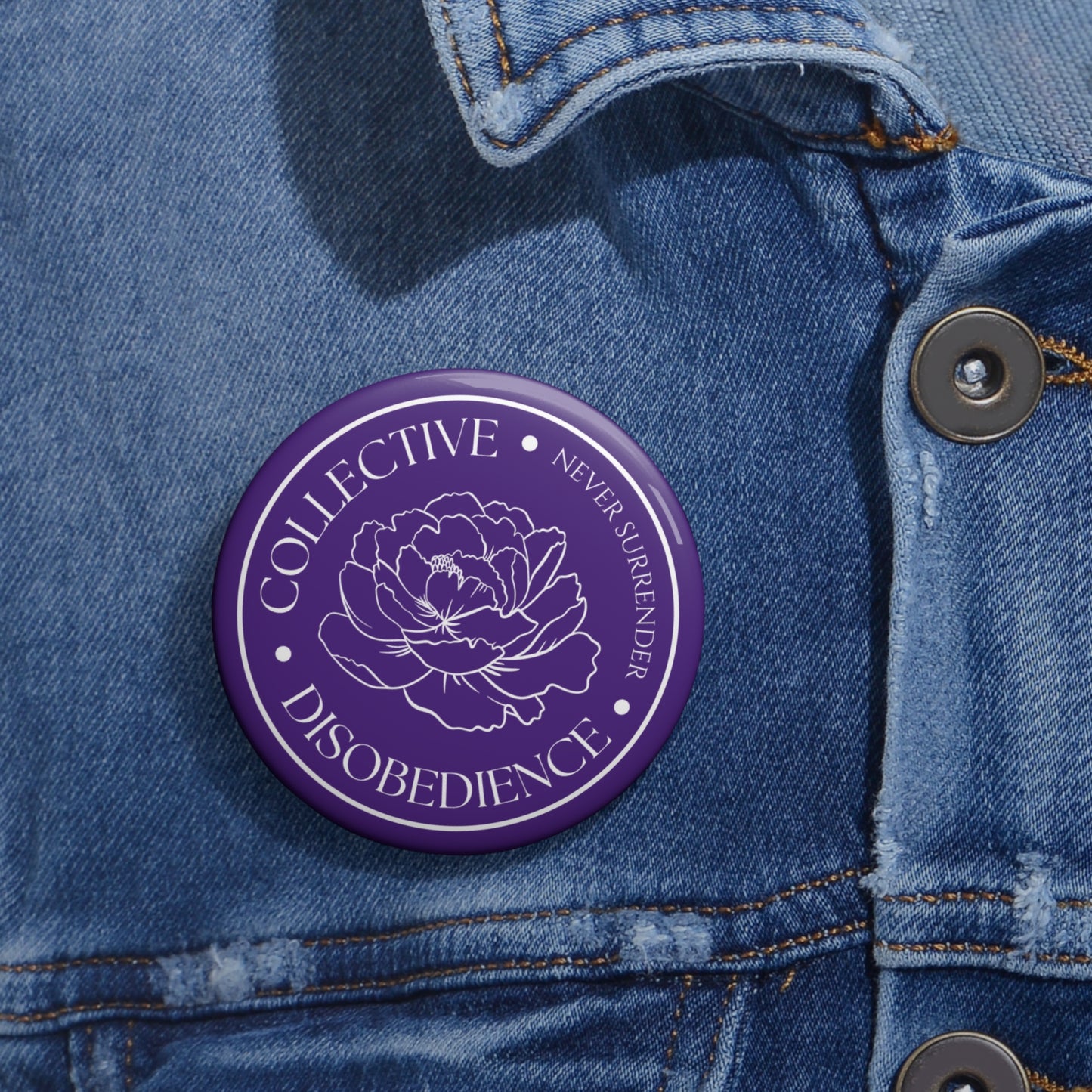 Collective Disobedience Logo Button Pin