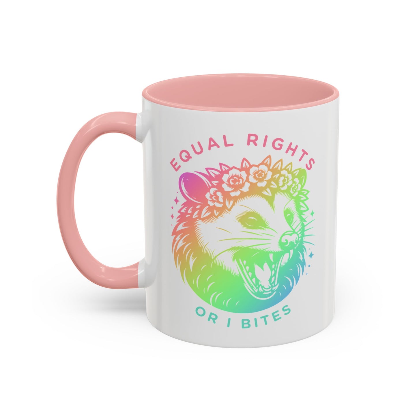 Equal Rights or I Bites Coffee Mug *Rainbow Edition*