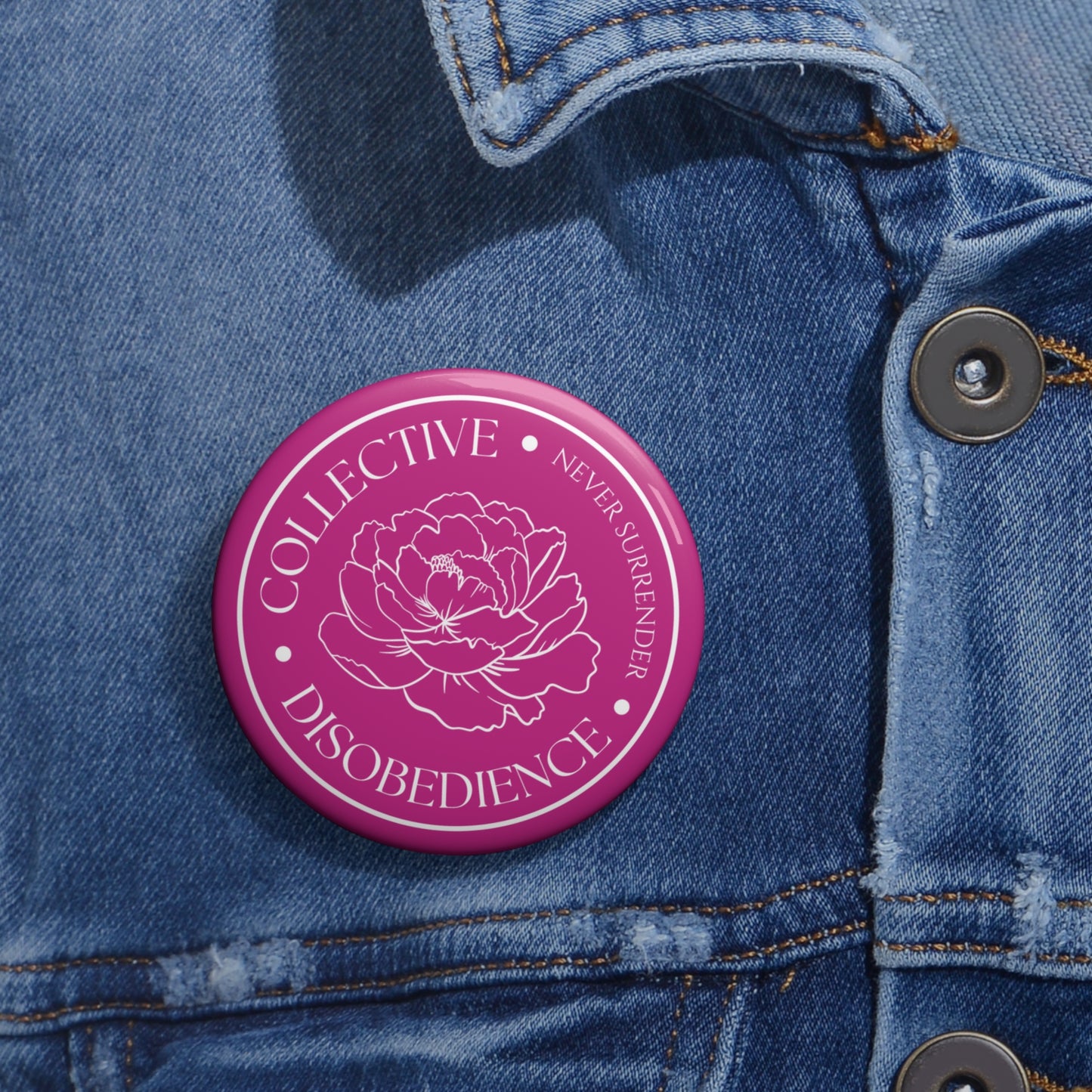 Collective Disobedience Logo Button Pin