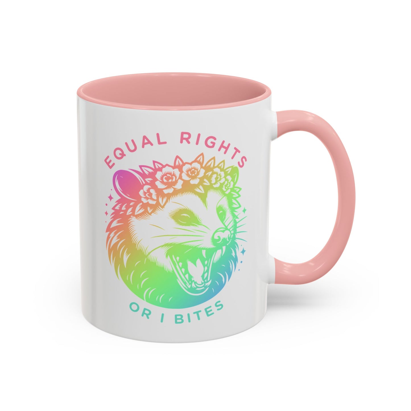 Equal Rights or I Bites Coffee Mug *Rainbow Edition*
