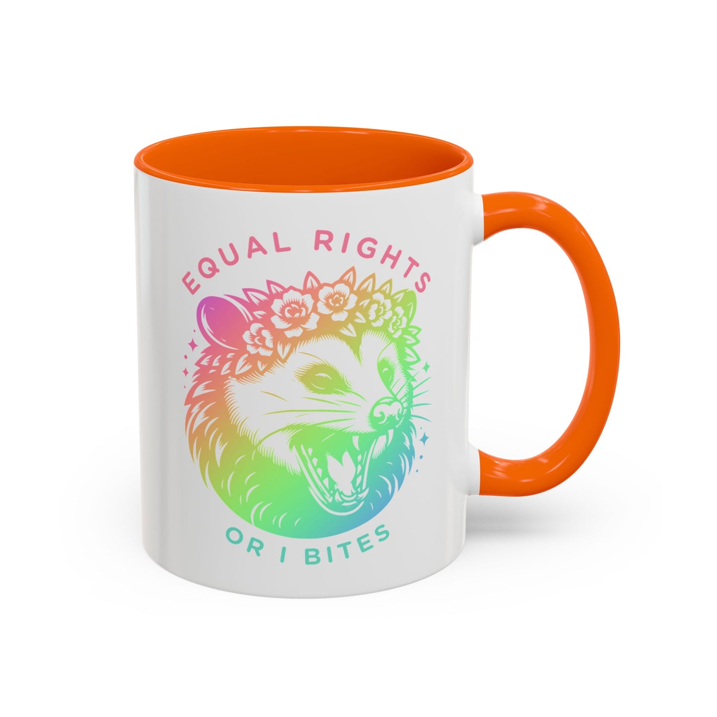 Equal Rights or I Bites Coffee Mug *Rainbow Edition*