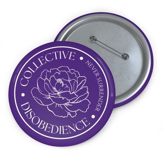 Collective Disobedience Logo Button Pin