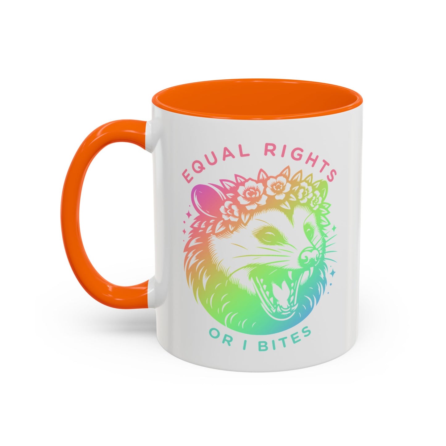 Equal Rights or I Bites Coffee Mug *Rainbow Edition*
