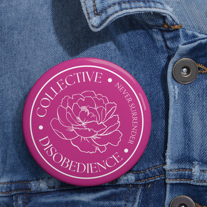 Collective Disobedience Logo Button Pin