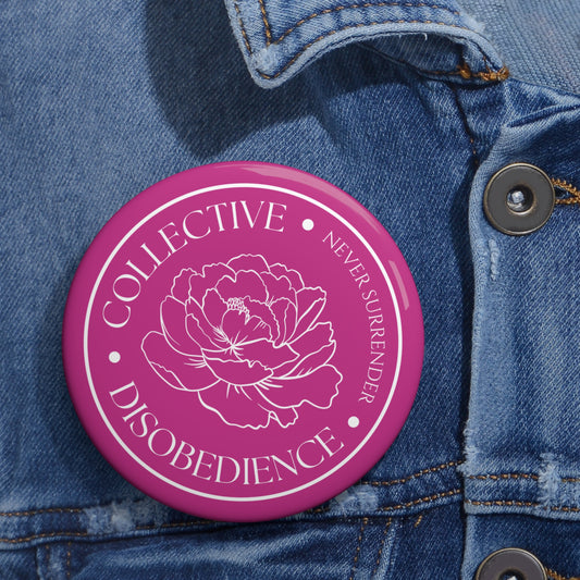 Collective Disobedience Logo Button Pin