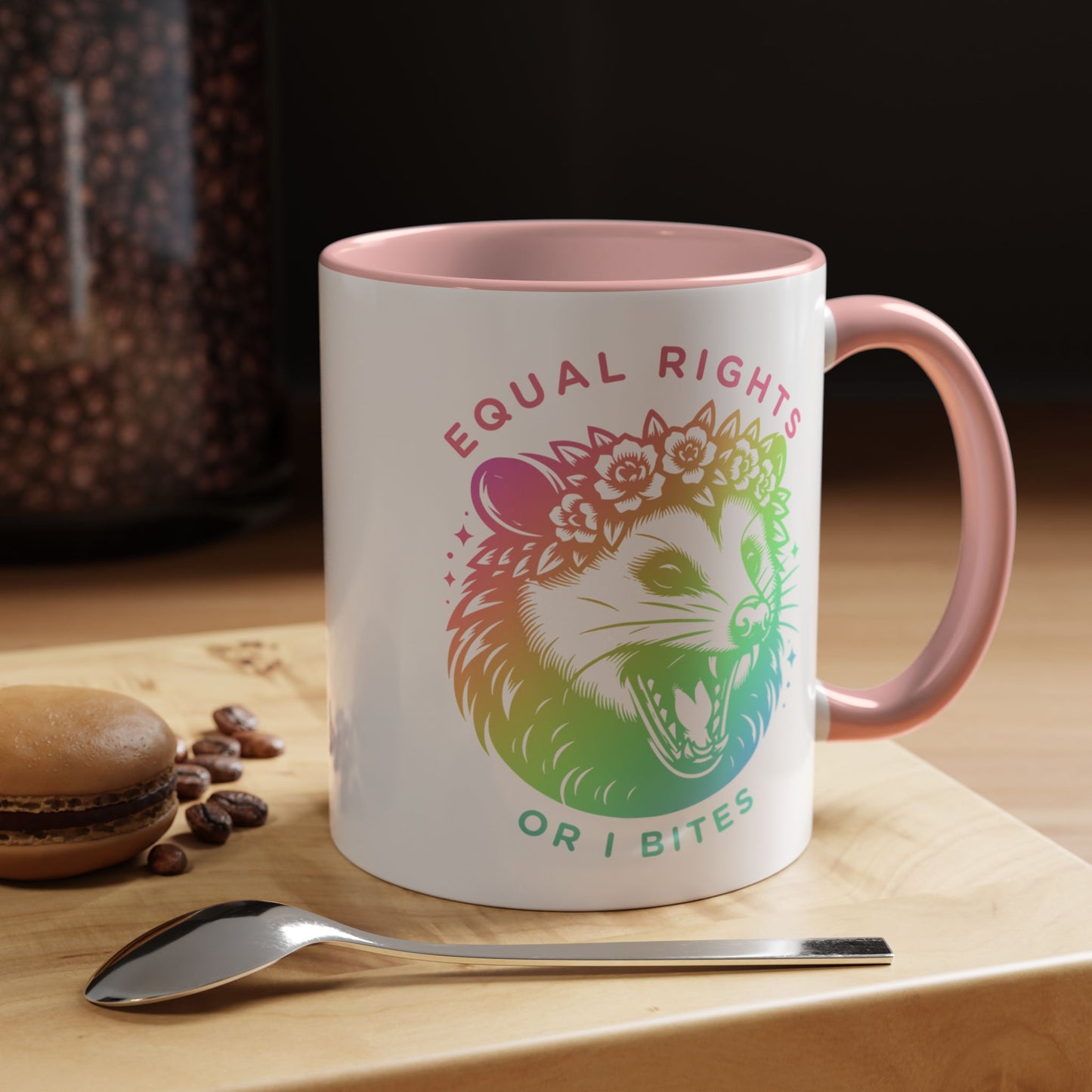 Equal Rights or I Bites Coffee Mug *Rainbow Edition*