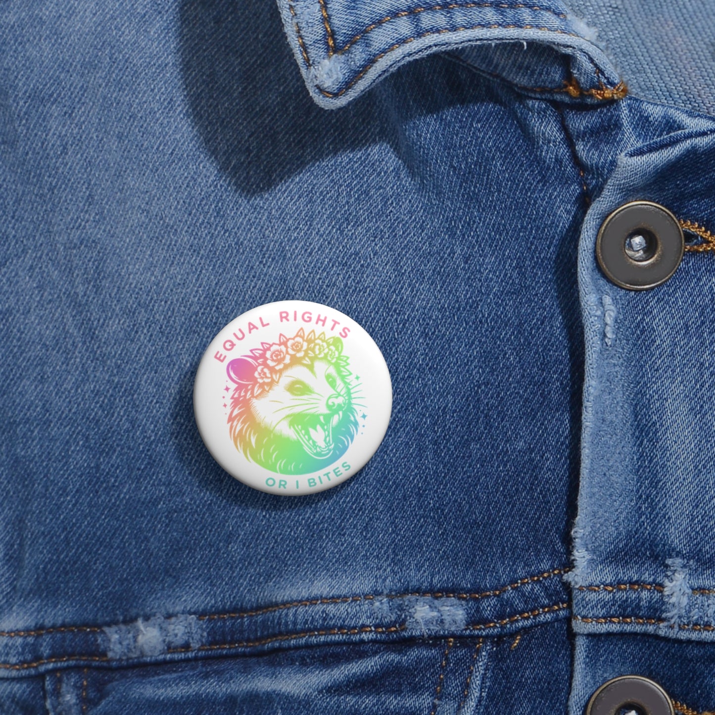 Equal Rights or I Bites Button Pin